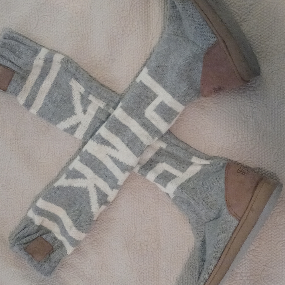PINK tall sock slippers